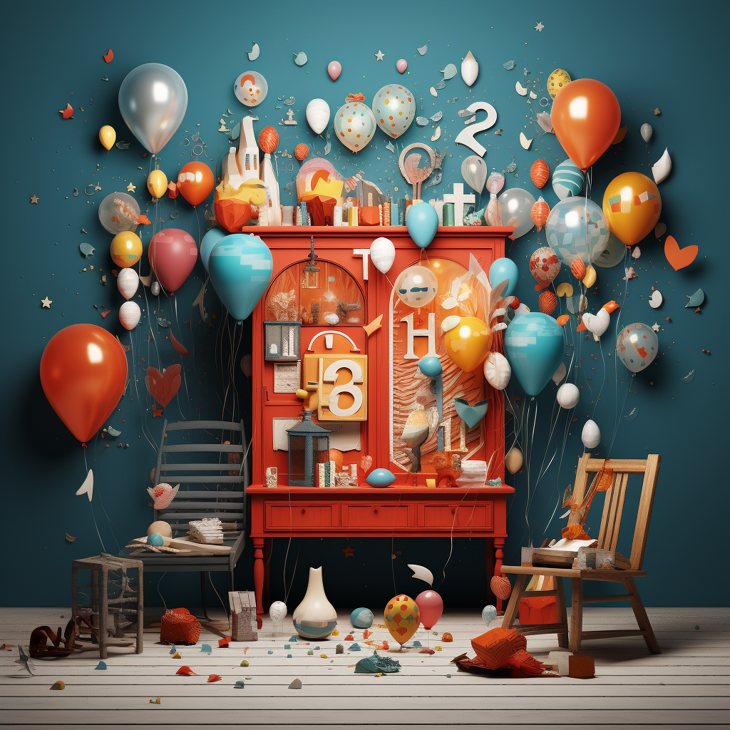 Celebrates milestones in recovery, using festive elements and joyful colors.