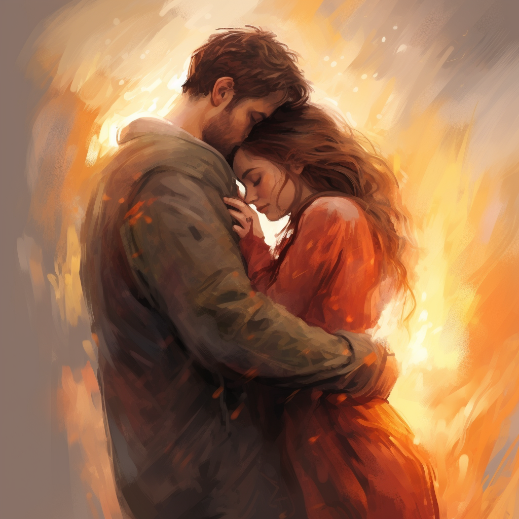 The strength found in vulnerability, featuring tender moments and warm colors.