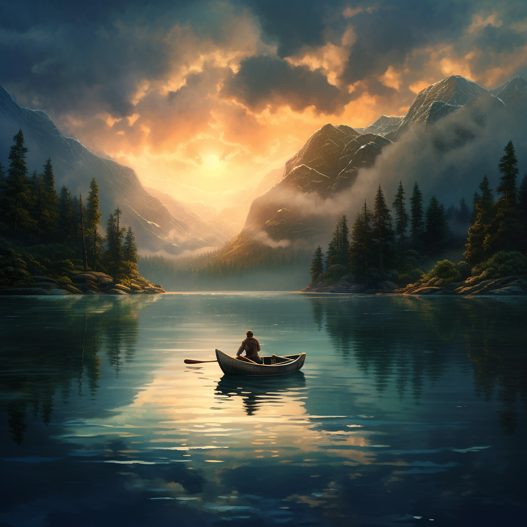 Captures the essence of serenity, with images of peaceful lakes and calming colors.